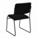 MFO 1000 lb. Capacity High Density Black Fabric Stacking Chair with Sled Base