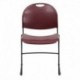 MFO 880 lb. Capacity Burgundy High Density, Ultra Compact Stack Chair with Black Frame