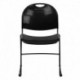 MFO 880 lb. Capacity Black High Density, Ultra Compact Stack Chair with Black Frame