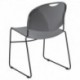 MFO 880 lb. Capacity Gray High Density, Ultra Compact Stack Chair with Black Frame