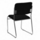 MFO 1000 lb. Capacity Black Fabric High Density Stacking Chair with Chrome Sled Base