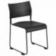 MFO 600 lb. Capacity Black Sled Base Stack Chair with Ganging Brackets