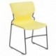 MFO 661 lb. Capacity Yellow Full Back Stack Chair with Black Frame