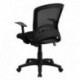 MFO Mid-Back Black Mesh Chair with Padded Mesh Seat