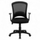 MFO Mid-Back Black Mesh Chair with Padded Mesh Seat