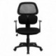 MFO Mid-Back Black Mesh Chair with Flexible Dual Lumbar Support