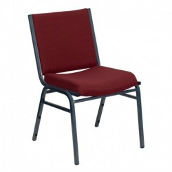 MFO Heavy Duty, 3'' Thickly Padded, Burgundy Patterned Upholstered Stack Chair