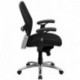 MFO Mid-Back Super Mesh Office Chair with Black Fabric Seat and Knee Tilt Control