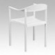 MFO 1000 lb. Capacity White Plastic Cafe Stack Chair