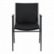 MFO Heavy Duty, 3'' Thickly Padded, Black Vinyl Upholstered Stack Chair with Arms
