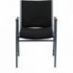 MFO Heavy Duty, 3'' Thickly Padded, Black Patterned Upholstered Stack Chair with Arms