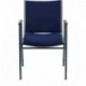 MFO Heavy Duty, 3'' Thickly Padded, Navy Patterned Upholstered Stack Chair with Arms