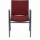 MFO Heavy Duty, 3'' Thickly Padded, Burgundy Patterned Upholstered Stack Chair with Arms