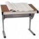 MFO Adjustable Drawing and Drafting Table with Pewter Frame