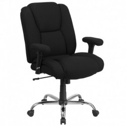 MFO 400 lb. Capacity Big & Tall Black Fabric Task Chair with Height Adjustable Arms