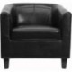 MFO Black Leather Office Guest Chair / Reception Chair