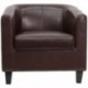 MFO Brown Leather Office Guest Chair / Reception Chair