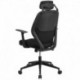 MFO High Back Black Fabric Office Chair with Height Adjustable Headrest