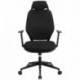 MFO High Back Black Fabric Office Chair with Height Adjustable Headrest