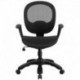 MFO Mid-Back Black Mesh Chair with Seat Slider and Ratchet Back