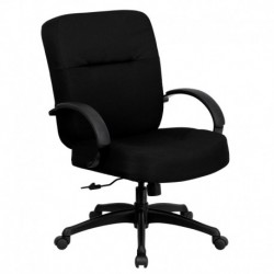 MFO 400 lb. Capacity Big & Tall Black Fabric Office Chair with Arms and Extra WIDE Seat