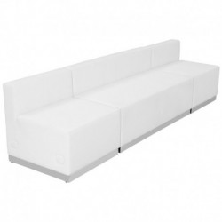 MFO Inspiration Collection White Leather Reception Configuration, 3 Pieces