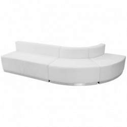 MFO Inspiration Collection White Leather Reception Configuration, 3 Pieces