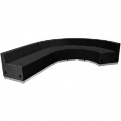MFO Inspiration Collection Black Leather Reception Configuration, 4 Pieces