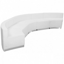 MFO Inspiration Collection White Leather Reception Configuration, 5 Pieces