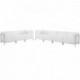 MFO Immaculate Collection White Leather Sofa Set, 5 Pieces