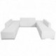 MFO Inspiration Collection White Leather Reception Configuration, 7 Pieces