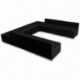 MFO Inspiration Collection Black Leather Reception Configuration, 8 Pieces