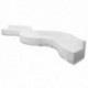 MFO Inspiration Collection White Leather Reception Configuration, 8 Pieces