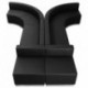 MFO Inspiration Collection Black Leather Reception Configuration, 8 Pieces