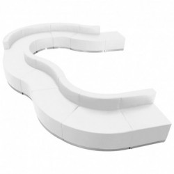 MFO Inspiration Collection White Leather Reception Configuration, 11 Pieces