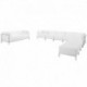 MFO Immaculate Collection White Leather Sectional & Sofa Set, 10 Pieces