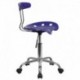 MFO Vibrant Deep Blue and Chrome Computer Task Chair with Tractor Seat