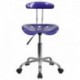 MFO Vibrant Deep Blue and Chrome Computer Task Chair with Tractor Seat