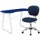 MFO Navy Computer Desk and Mesh Chair