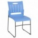 MFO Princeton Collection 881 lb. Capacity Blue Sled Base Stack Chair with Air-Vent Back
