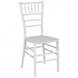 MFO Princeton Collection White Resin Stacking Chiavari Chair