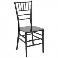 MFO Princeton Collection Black Resin Stacking Chiavari Chair