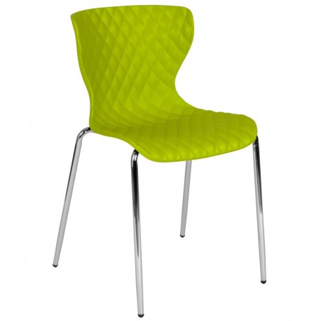 MFO Diana Collection Contemporary Design Citrus Green Plastic Stack Chair