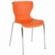 MFO Diana Collection Contemporary Design Orange Plastic Stack Chair