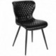 MFO Oscar Collection Contemporary Upholstered Chair in Black Vinyl