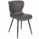 MFO Oscar Collection Contemporary Upholstered Chair in Gray Vinyl