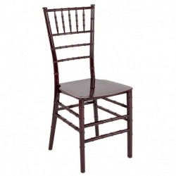 MFO Princeton Collection Mahogany Resin Stacking Chiavari Chair