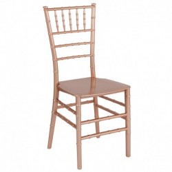 MFO Princeton Collection Rose Gold Resin Stacking Chiavari Chair