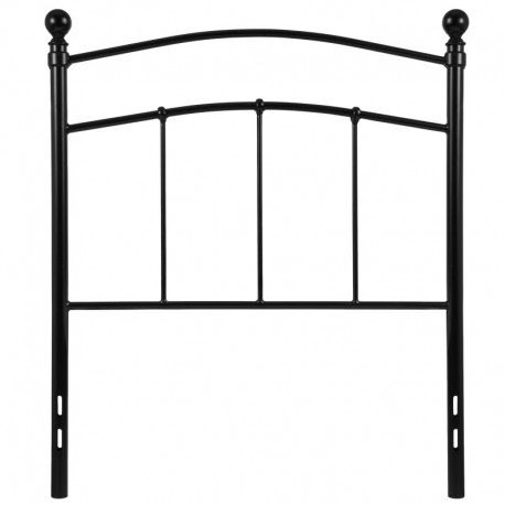 MFO Stanford Collection Decorative Black Metal Twin Size Headboard