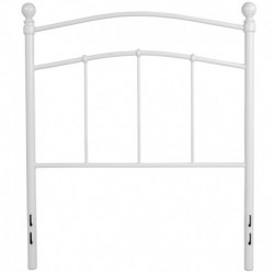 MFO Stanford Collection Decorative White Metal Twin Size Headboard